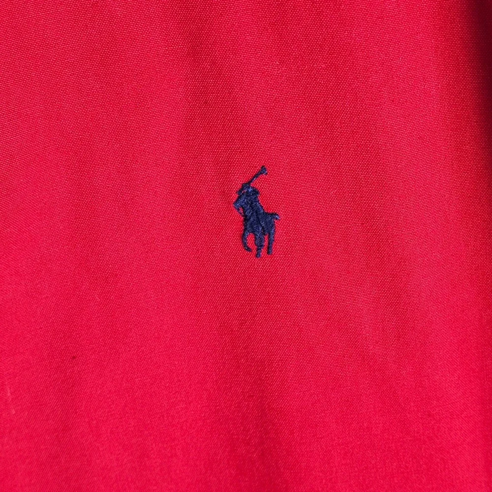 Polo Ralph Lauren Jacket Mens M Red Harrington Plaid Lined Full Zip Pony Vintage